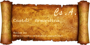 Csató Armandina névjegykártya